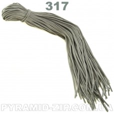 Шнурок пропитка К-902 200см  тонкий Цвет № 317 серый